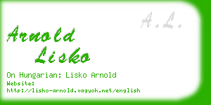arnold lisko business card